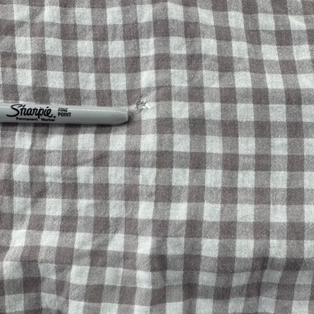 Banana Republic Shirt Men L Heritage Cotton Plaid Grey Long Sleeve Casual Y2K
